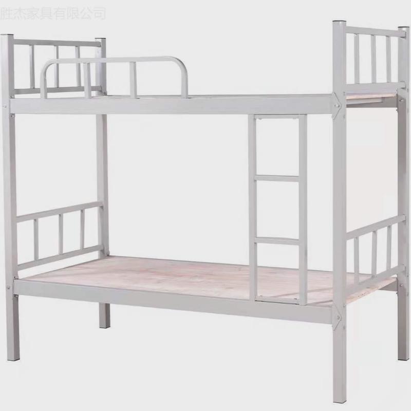 供应加厚双层铁架床带柜子学生宿舍上下铺员工公寓钢制铁艺高低铁