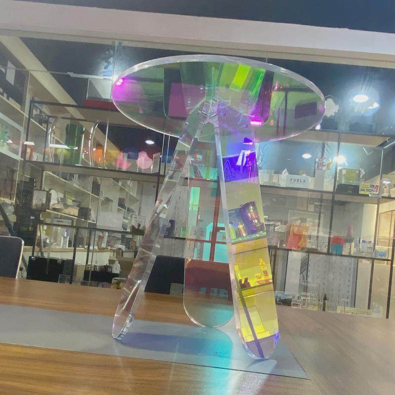 亚克力炫彩圆桌渐变彩虹边几茶几网红桌钢化玻璃桌面家具制品,基础建材,有机玻璃棒,淘宝优惠券,粉丝福利购,淘宝优惠卷