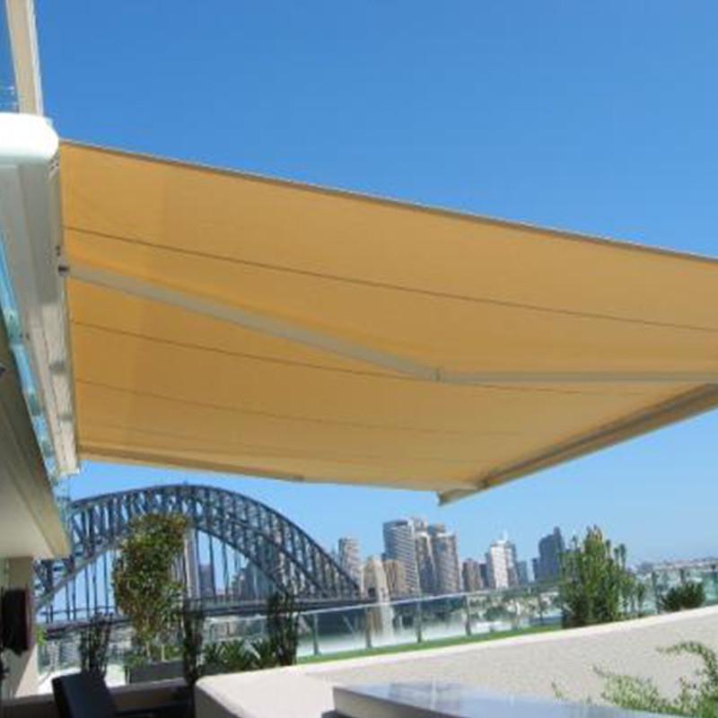 伸缩彩色遮阳篷自动伸缩曲臂铝合金阳台活动雨棚户外用品伸缩篷