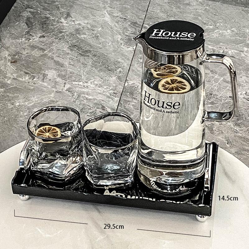 3y随沐玻璃杯子套装耐热家用客厅待客喝水杯子轻奢茶杯茶壶水具茶