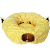 猫隧道窝小猫法兰绒猫窝通道星星款 猫床滚地龙宠物游乐场