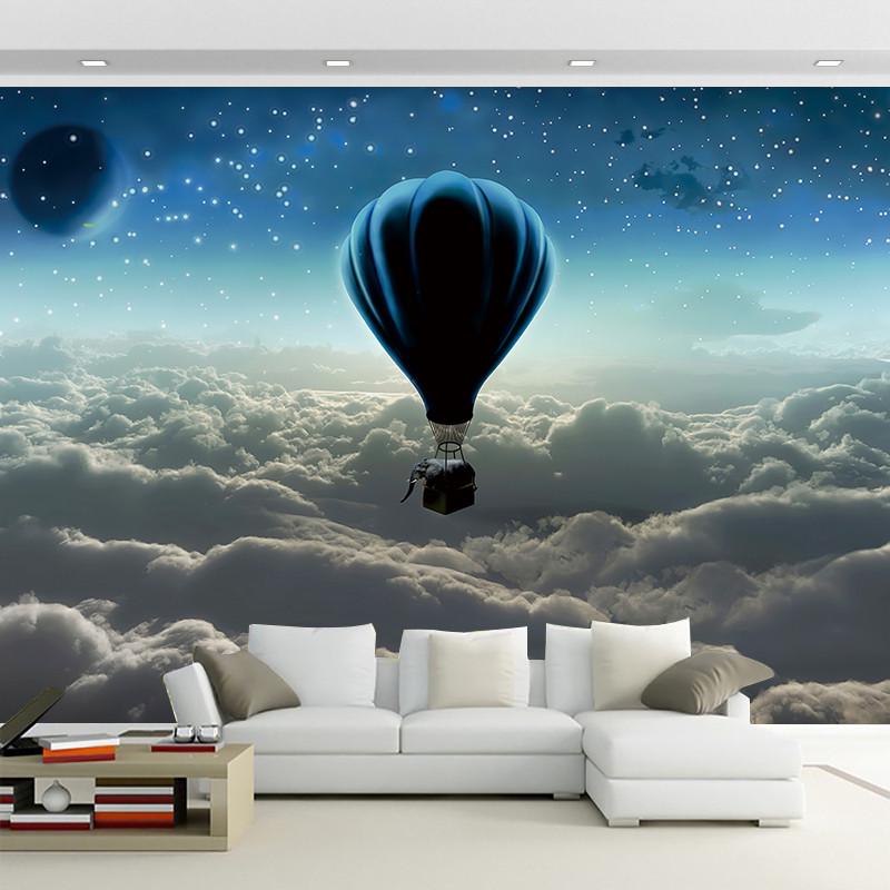 明月星空贴画墙贴装饰卧室床头背景墙壁画贴纸自粘墙画墙纸壁纸