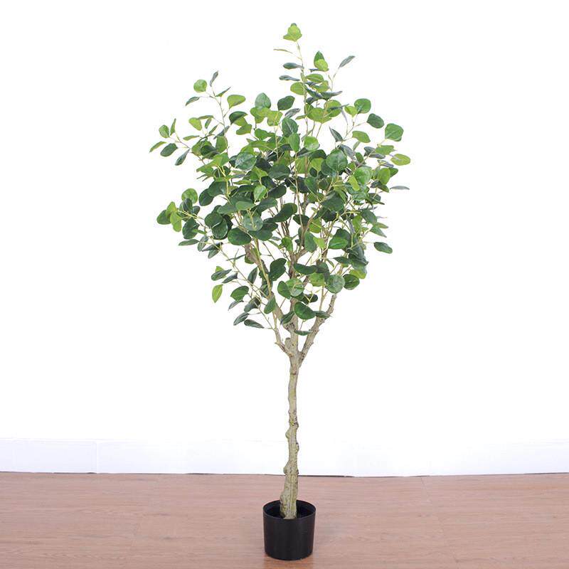 假树室内带盆大盆栽植物金钱树尤加利办公仿真花橱窗真绿植家居
