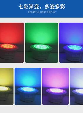 嵌入式LED泳池灯RGB七彩防水无线遥控水底灯PAR56贴片款泳池灯