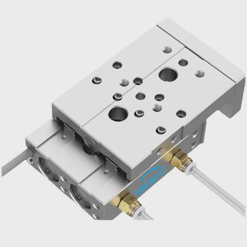 源头工厂hlq6/8精密滑台气缸气动小型带亚德导轨滑台代替不锈钢客