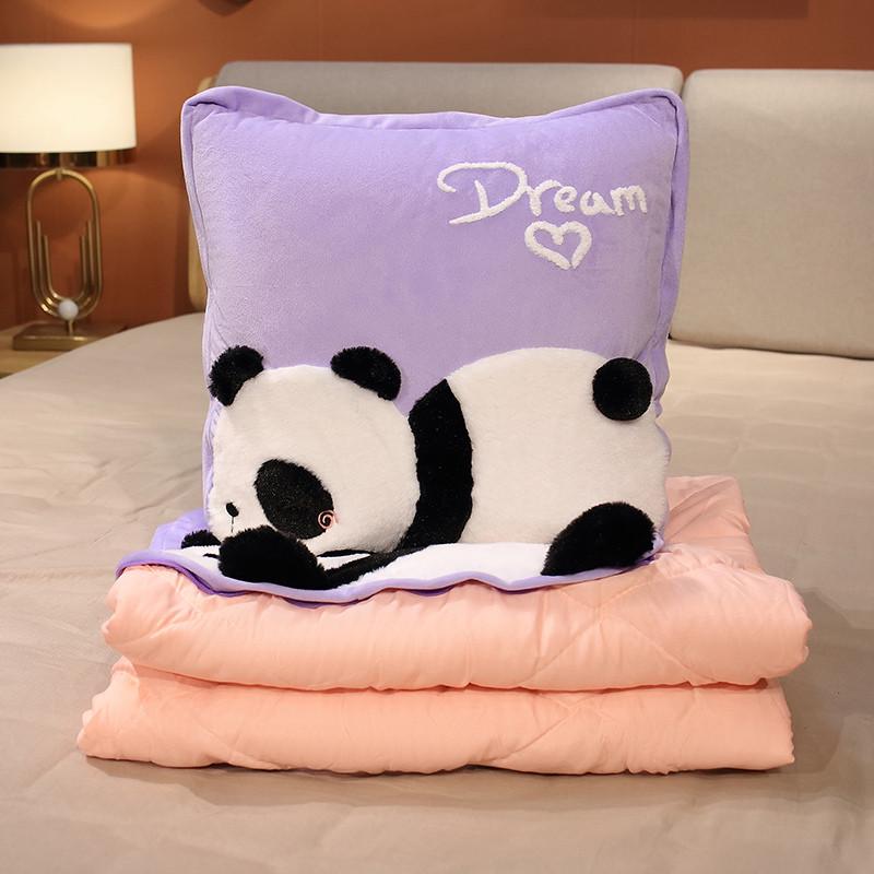 7wlo冬天季折叠毯子二合一靠枕头靠垫办公室午休午睡抱枕被子两用