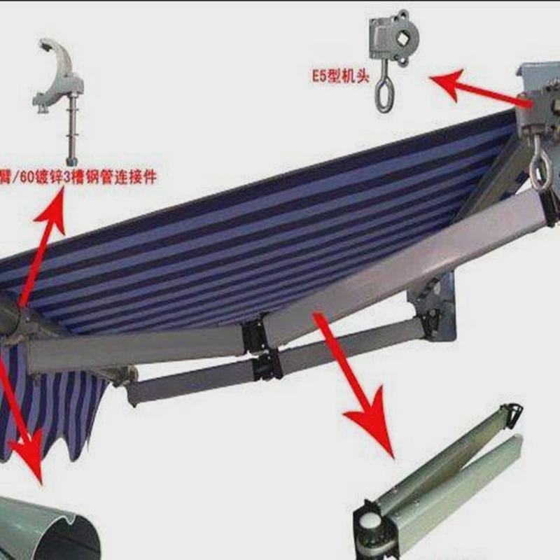 防雨伸缩式雨篷手摇伸缩遮阳篷室外挡雨遮阳伞门店屋檐户外遮阳篷