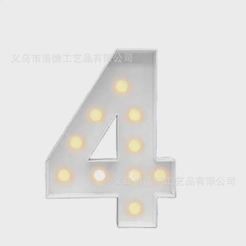 马赛克kt板数字灯led发光字母气球盒框架生日布置带灯派对装饰