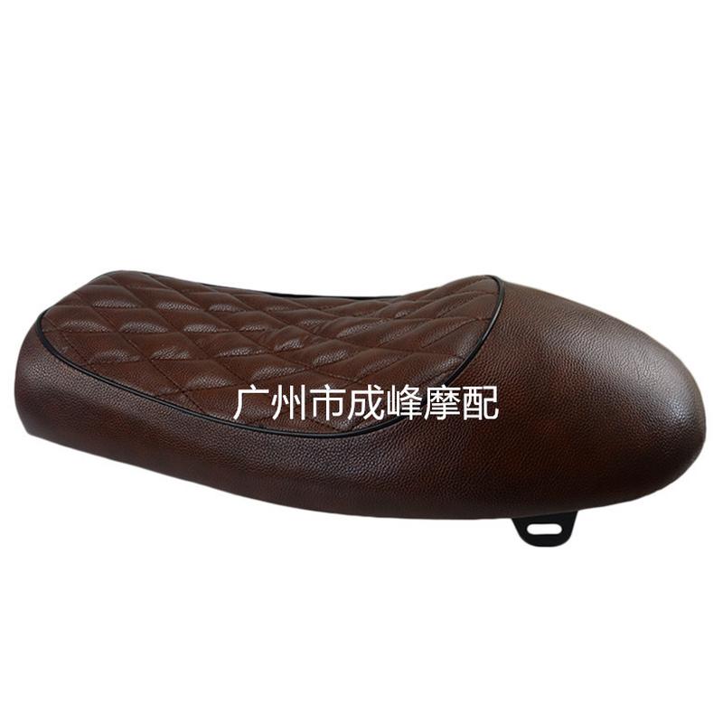 CG125摩托车复古座垫 毛毛虫平面款 驼峰坐垫 53短版复古cafe改装