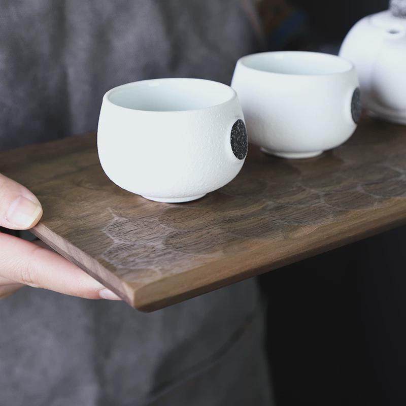 木质托盘长方形茶盘家用放茶杯黑胡桃手工实木商用果盘杯垫子,家居饰品,果盘/果篓,淘宝优惠券,粉丝福利购,淘宝优惠卷