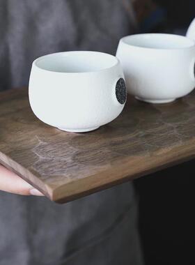 木质托盘长方形茶盘家用放茶杯黑胡桃手工实木商用果盘杯垫子