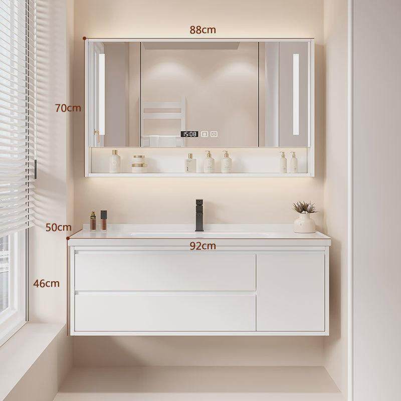 现代智能浴室柜组合简约一体盆实木镜柜陶瓷卫生间洗漱洗手台套装,家装主材,浴室柜组合,淘宝优惠券,粉丝福利购,淘宝优惠卷