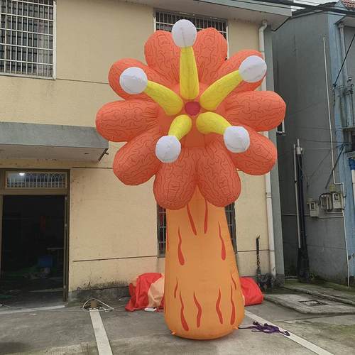 充气大型花朵仿真花卉卡通商场户外美陈模型发光蘑菇莲花装饰气模