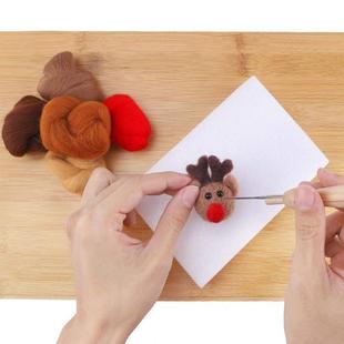 66s搓短纤羊毛彩色羊毛条戳戳乐羊毛毡搓西班牙乐130色