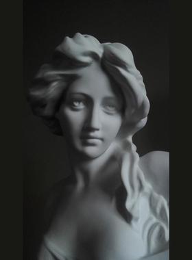 46cm家居摆件仿石膏大琴女胸像雕像雕塑欧式树脂美术教具西洋名雕