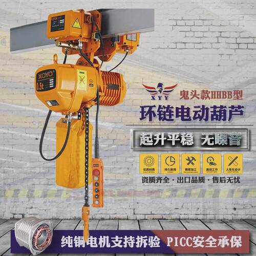 环链电动葫芦1t2t3吨挂钩/运行式4m6米9m链条提升吊机货梯提升机