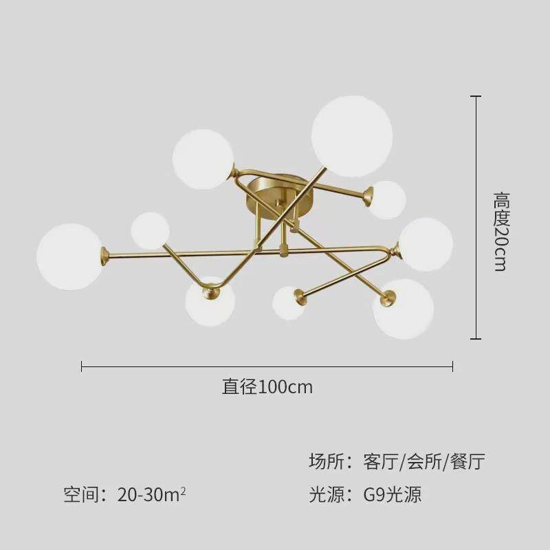 北欧魔豆吸顶灯创意个性现代简约温馨轻奢客厅灯led卧室阳台灯具