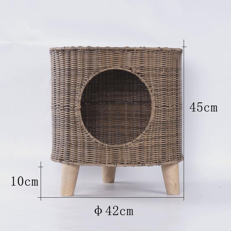 别墅猫窝四季封闭式夏季猫屋猫爬架藤编可拆洗猫笼狗窝猫房子猫床