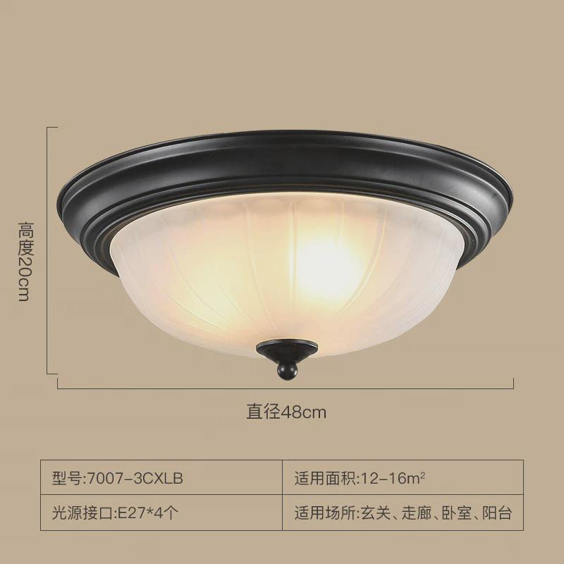 美式吸顶灯卧室小阳台过道厨房led卧室灯欧式复古主卧儿童房灯具