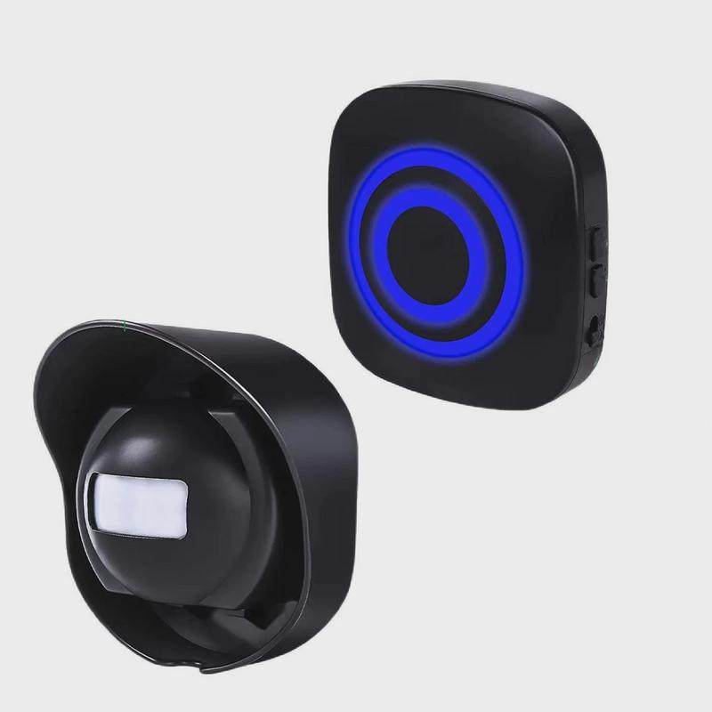 热销家用无线门铃智能语音红外人体感应防水门铃远距离车道报警器