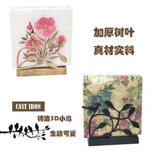 热销美式铁艺小鸟纸巾架子厨房桌面立式餐厅创意西餐巾纸夹托厨纸