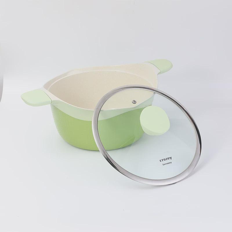 新款24cm汤锅煲汤锅煮粥家用双耳泡面锅宝宝辅食锅燃气电磁炉通用