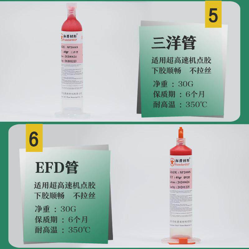 耐高温不掉胶不拉丝回流焊铜网钢网专用smt贴片红件点胶红胶