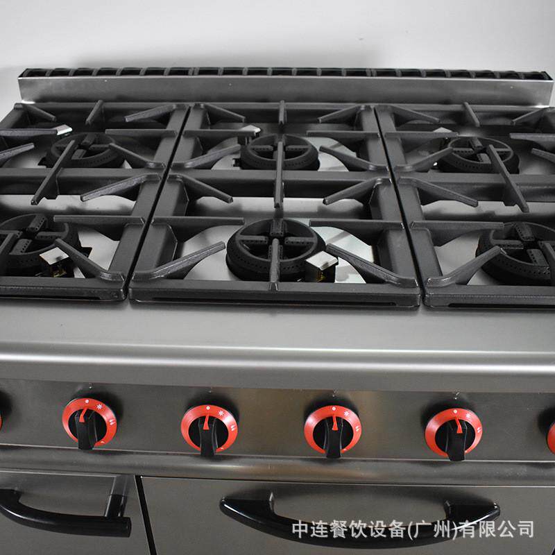 中连900型六头柜式燃气煲仔炉连电焗炉立式电焗炉煲仔饭机煲汤炉