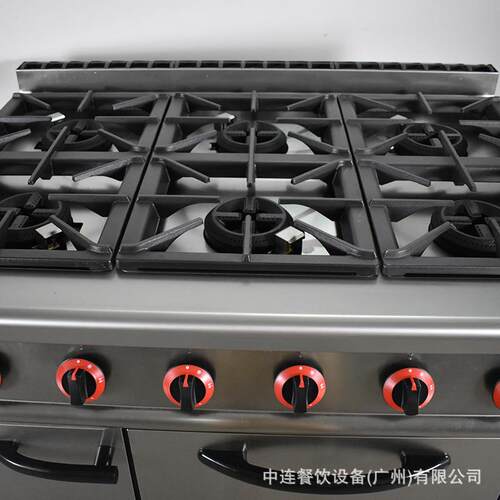 中连900型六头柜式燃气煲仔炉连电焗炉立式电焗炉煲仔饭机煲汤炉