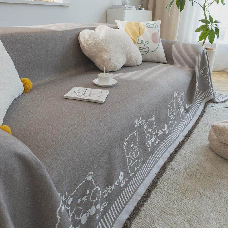 现代简约沙发巾ins风棉麻多功能沙发全盖布防尘沙发套罩四季通用,居家布艺,沙发垫,淘宝优惠券,粉丝福利购,淘宝优惠卷