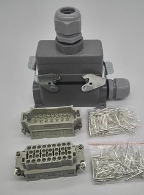 重载连接器热流道模具插件hee航空插头32芯hdc-矩形-032fc/032mc