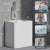 洗拖把池阳台家用卫生间大号陶瓷拖布池落地式 长方形小号槽池