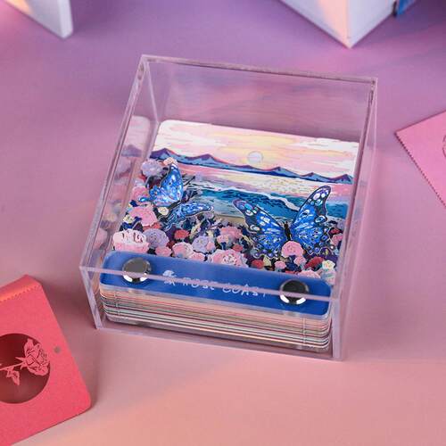 新款蝴蝶3d立体便签本纸创意文创可撕砖玫瑰海岸镂空雕刻本