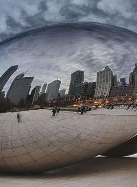 户外大型不锈钢镂空球月亮圆环镜面雕塑大型金属水景定制源头厂家