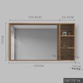 智能浴室镜柜壁挂墙式 厕所卫生间洗手间镜子带置物架带灯单独新品