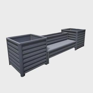 户外铝合金花箱铝板花坛景区道路成品售楼部组合商业街花槽