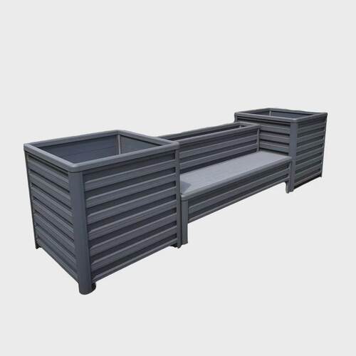 户外铝合金花箱铝板花坛景区道路商业街售楼部组合成品花槽