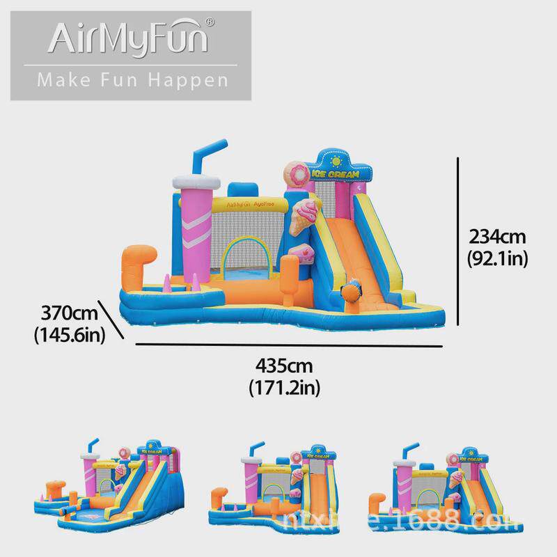 AMF|小型家用城堡儿童滑梯喷水滑梯充气跳床小型充气家用城堡