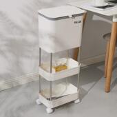 厨房专用多层台面垃圾桶干湿分离大容量客厅卧室带盖加大号置物架