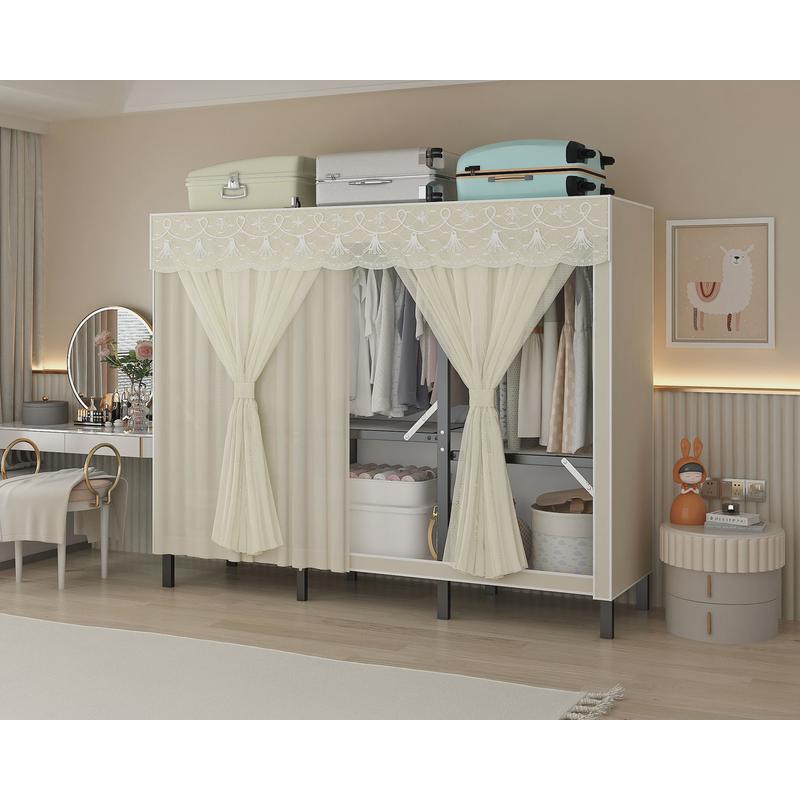 简易衣柜免安装家用耐折叠布衣柜出租房用结实卧室加厚加粗全新品