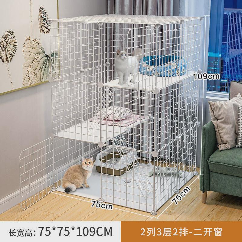 猫笼别墅笼子屋三层家用室内幼宠物猫窝两层超大型猫咪舍夏天