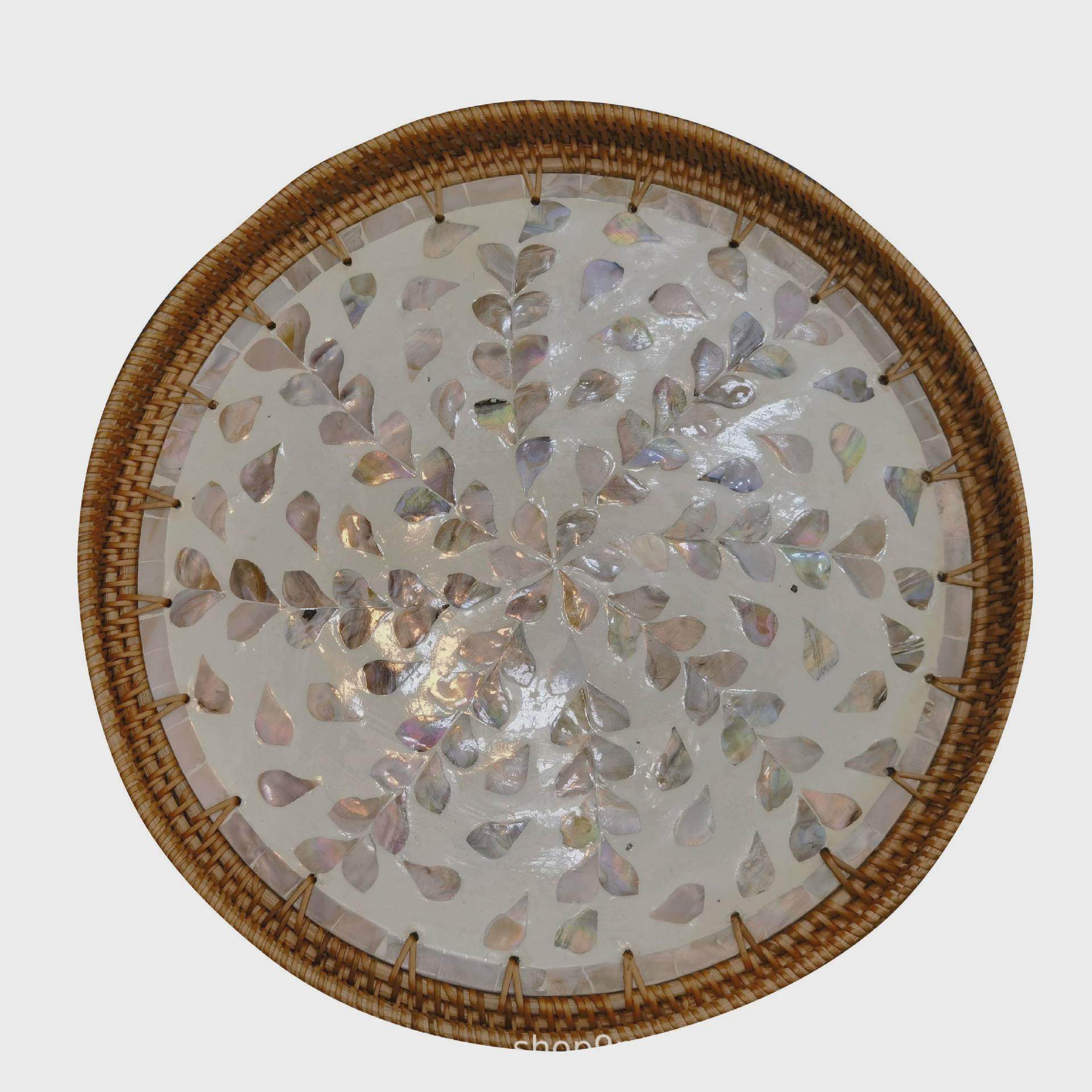 北欧风手工藤编贝壳小茶几野餐沙发小边几小圆桌方桌,鲜花速递/花卉仿真/绿植园艺,多肉植物,淘宝优惠券,粉丝福利购,淘宝优惠卷