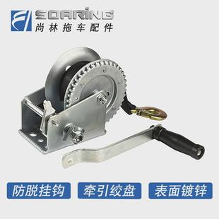 手动绞盘304不锈钢双向自锁手摇绞车牵引机小吊机不生锈室外环境
