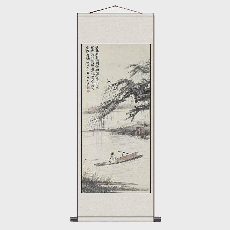 王羲之兰亭序画心国画书法装饰画装裱卷轴手卷画芯客厅卧室挂画