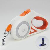 新款 LED发光狗绳宠物牵引绳自动伸缩遛狗绳牵狗绳狗狗用品绳子