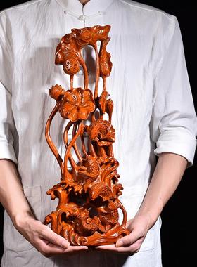 浅家居花梨木雕喜上眉梢根雕摆件雕刻工艺品竺客厅装饰品乔迁开业