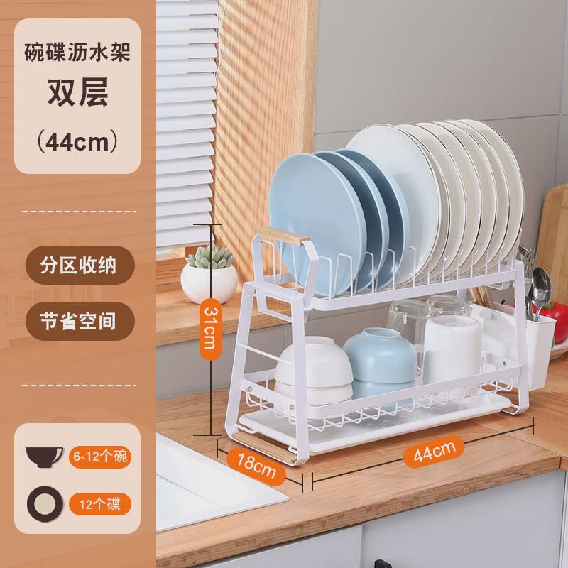 厨房置物架家用日式沥水碗碟架碗盘碗筷收纳架多功能放碗架台面