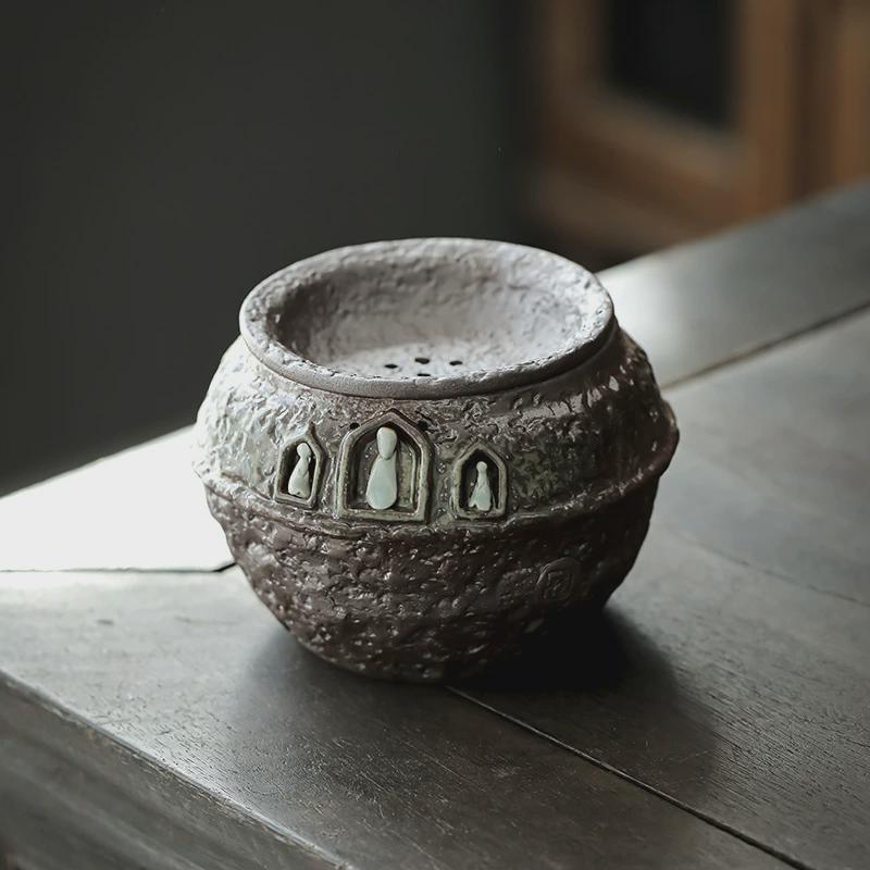 陶瓷窑变建水废家用大容量茶缸功夫茶具配件复古茶渣缸水盂杯洗
