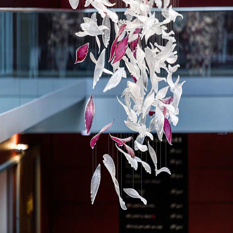 简约供货展厅大吊灯楼盘销售中心酒店大堂宴会厅商场大型艺术玻璃