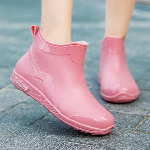 低帮雨靴时尚 女士雨鞋 短筒防水鞋 浅口胶鞋 潮 春夏情侣水鞋 套鞋 男士